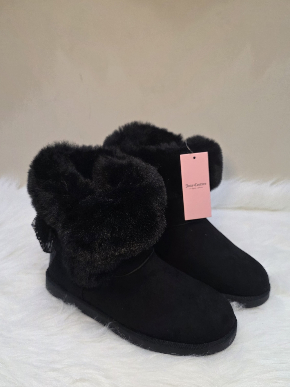 Cozy Black Faux-Fur Winter Boots - Women